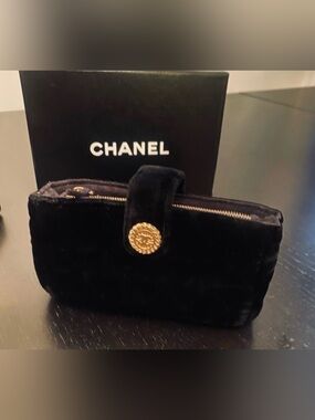 CHANEL Black Velvet Mini Bag | Pochette